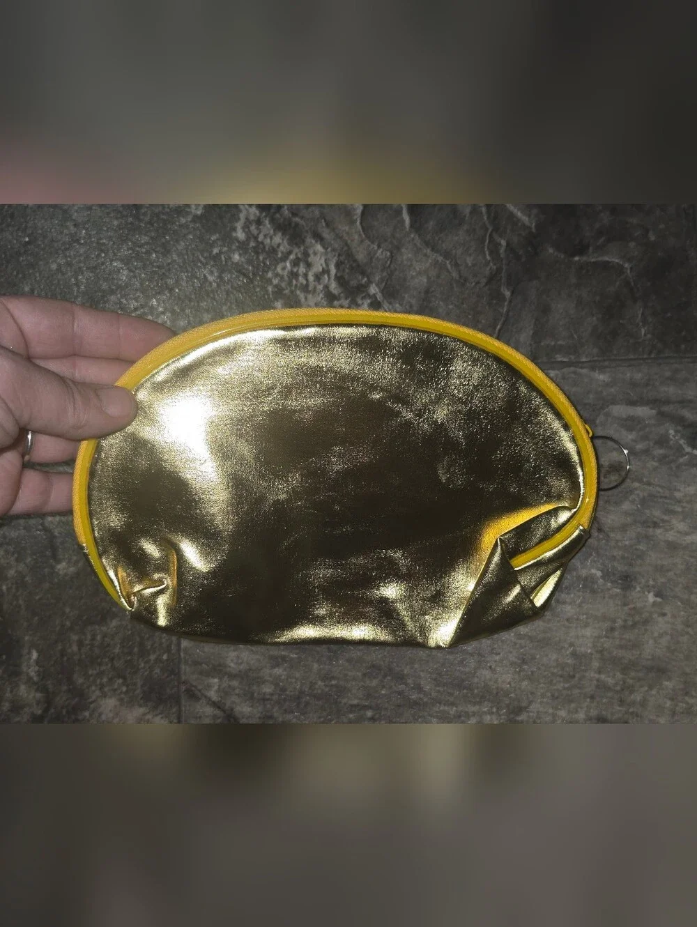 Metallic Gold Cosmetic Pouch - Women Bags BNIB